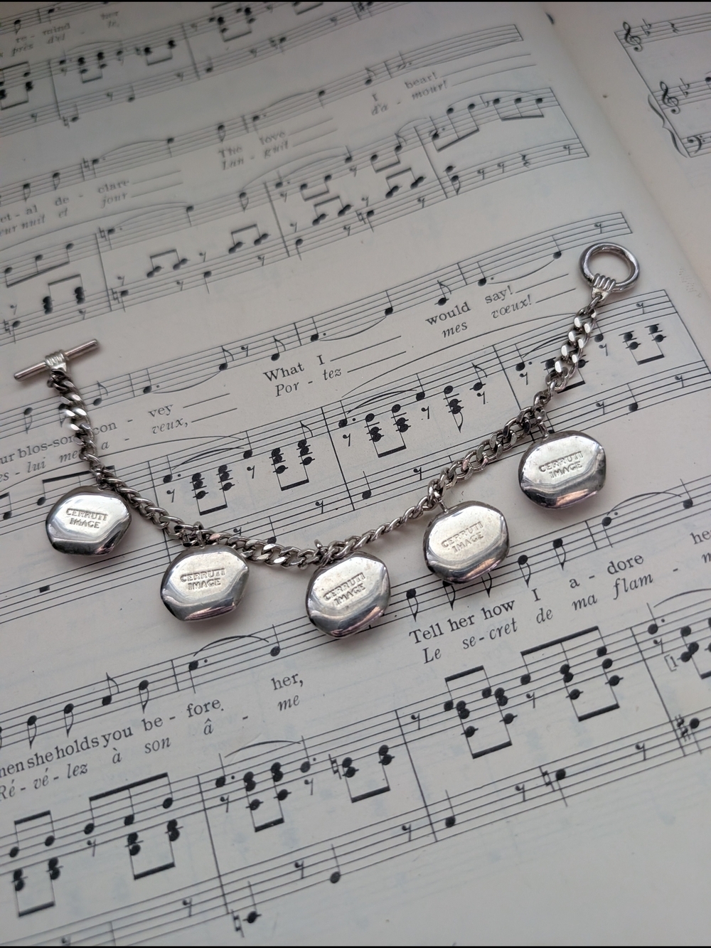 Cerruti Sterling Silver Charm Bracelet with Inspiration Charms